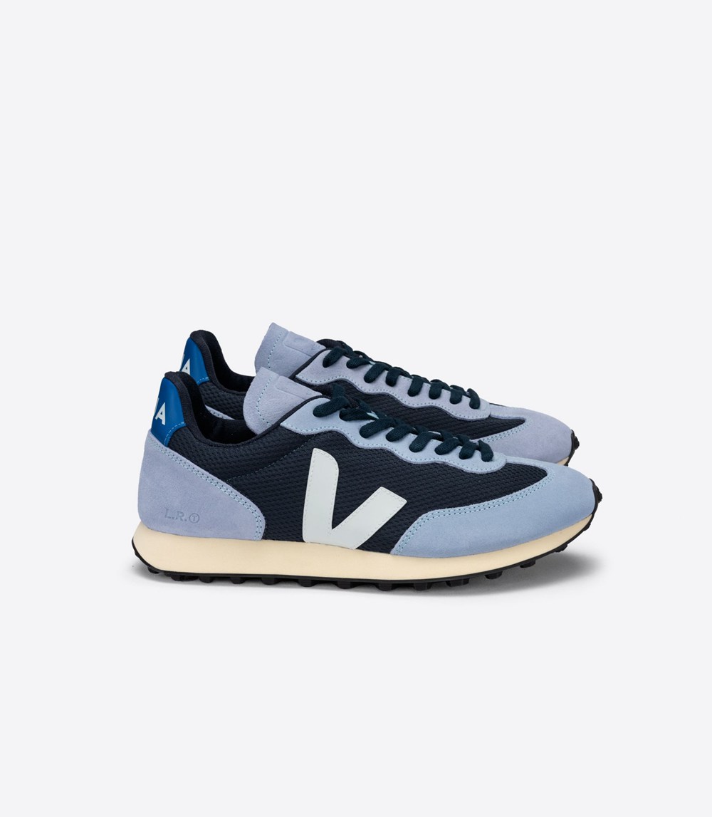 Veja Sneakers Mens - Rio Branco Alveomesh - Blue/Black/White - 7394AREFL